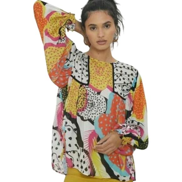 Bl^nk London Miranda Peasant blouse, boho, artistic, eclectic, festival - Picture 1 of 9
